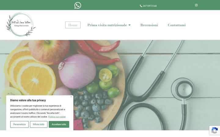 Screenshot of biologonutrizionistasenigallia.it