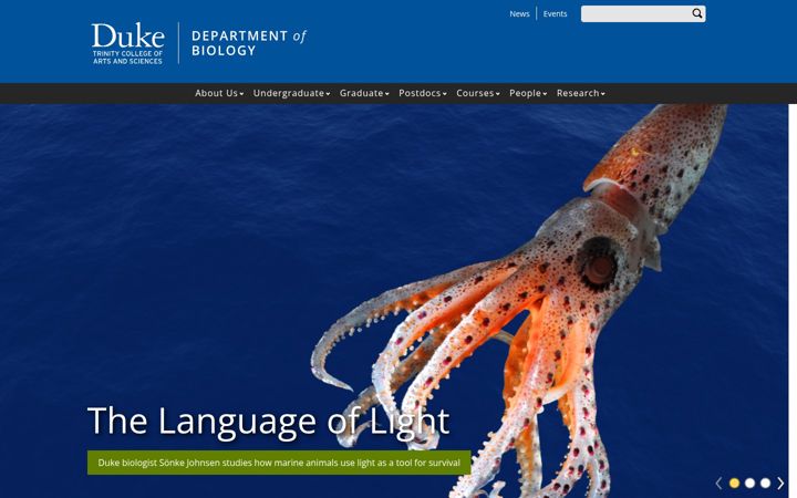 Screenshot ta' biology.duke.edu