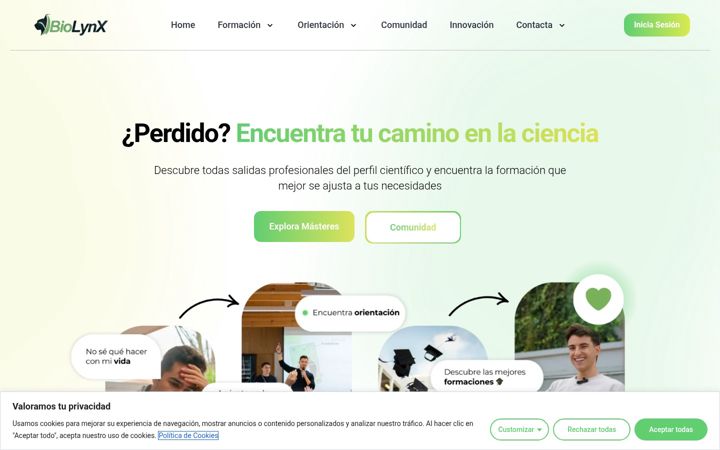 Captura de ecrã de biolynx.es
