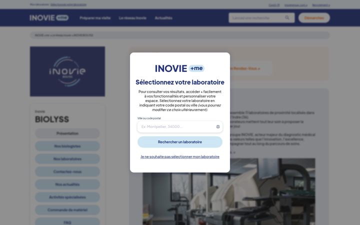 Screenshot of biolyss.fr
