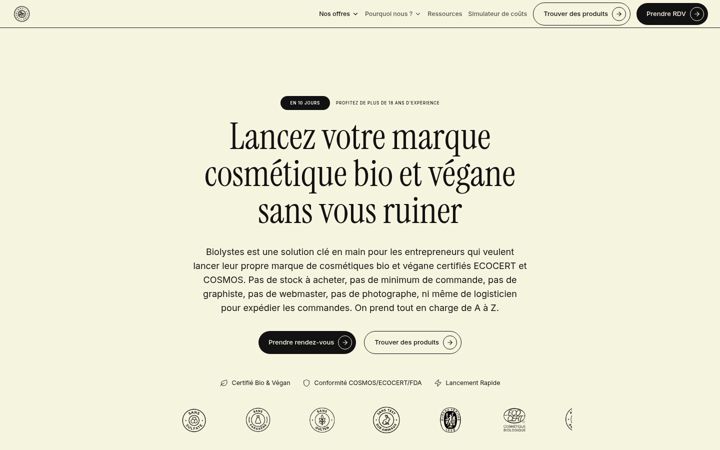 Screenshot of biolystes.com