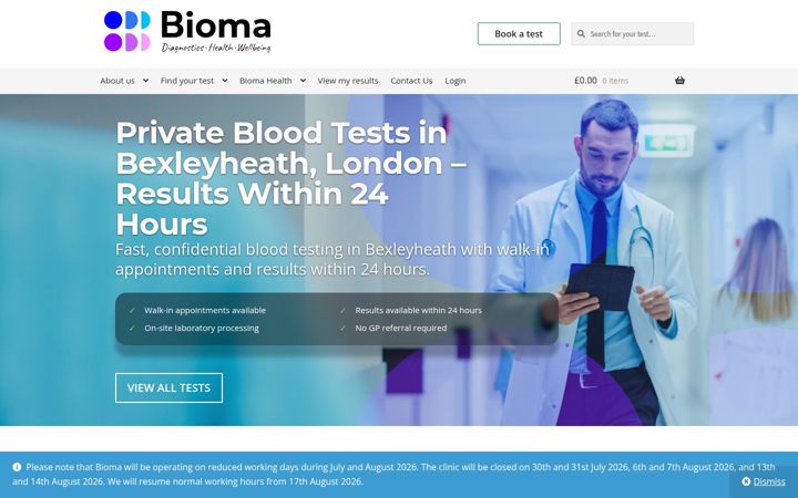 Screenshot of bioma.me