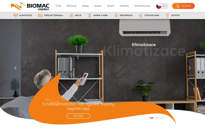 Screenshot of biomacenergy.cz