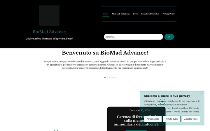 Screenshot of biomadadvance.it