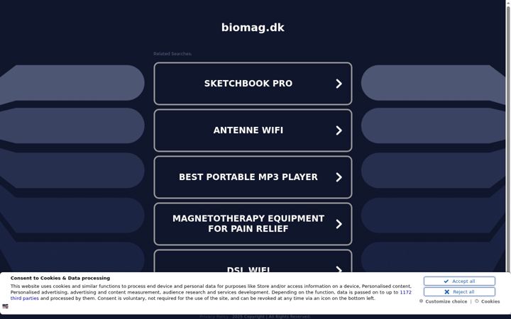 Screenshot of biomag.dk
