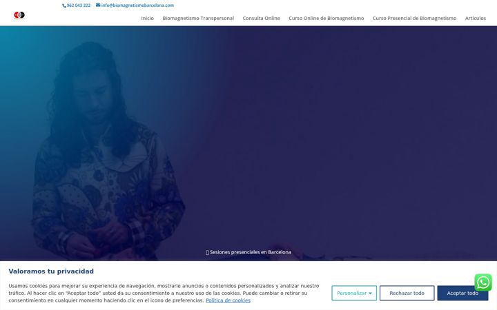 Ekraanipilt saidist biomagnetismobarcelona.com