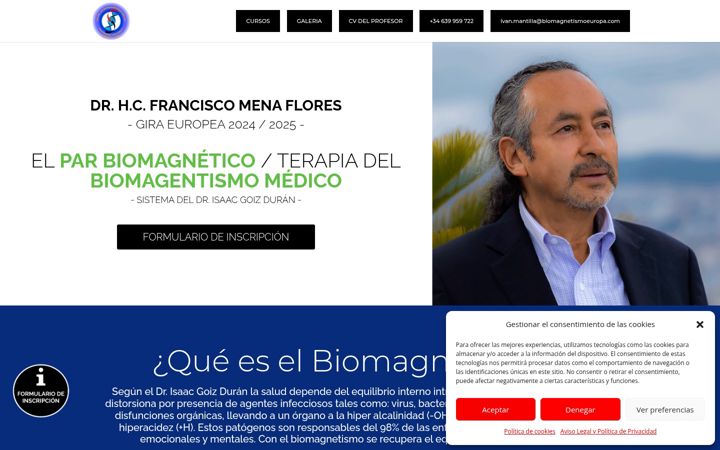 Screenshot of biomagnetismoeuropa.com