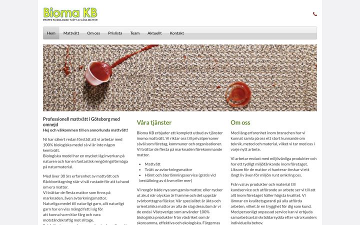 Screenshot of biomakb.se