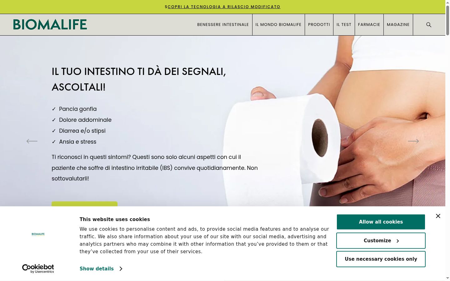 Captură de ecran a bannerului de consimțământ afișat înainte de orice interacțiune