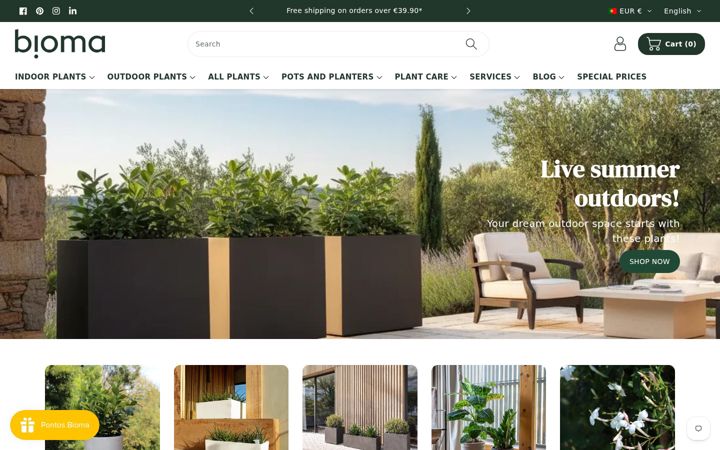 Screenshot of biomaplants.com