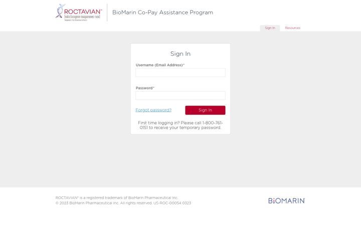 Screenshot of biomarincopay.com