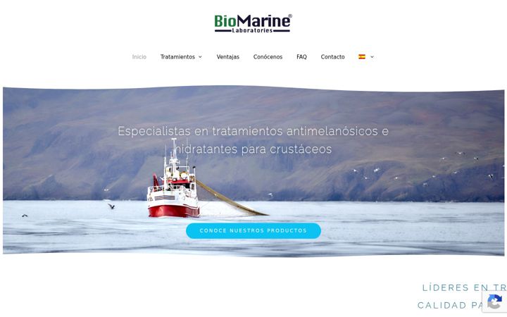 Screenshot of biomarine.bio