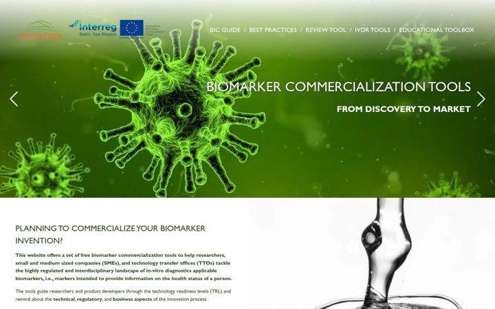 Captură de ecran a biomarker.nu