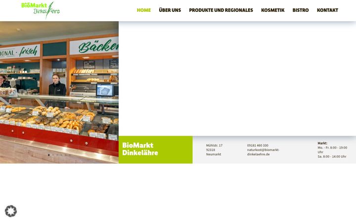 Snimka zaslona za biomarkt-dinkelaehre.de