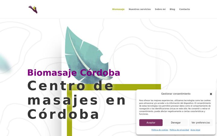 Captura de ecrã de biomasajecordoba.es