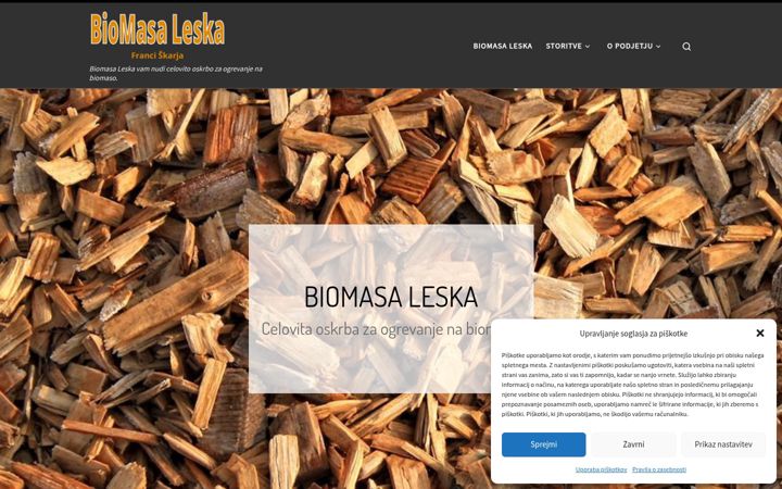 Screenshot von biomasaleska.si