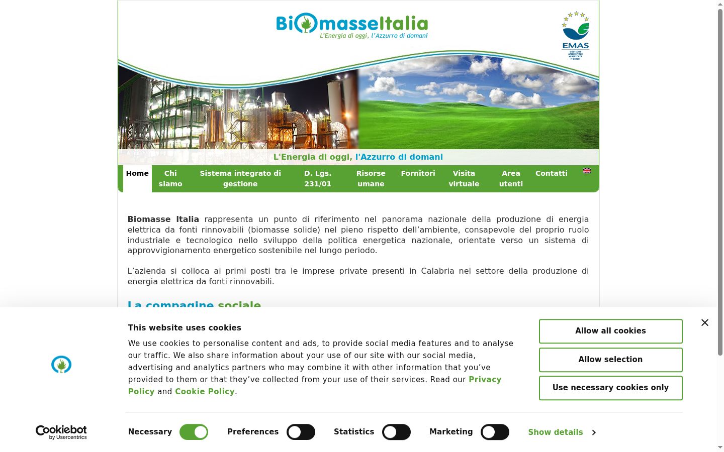 Captura de ecrã do banner de consentimento apresentado antes de qualquer interação