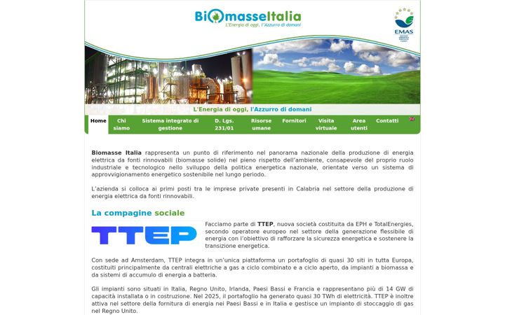 Screenshot of biomasseitalia.it
