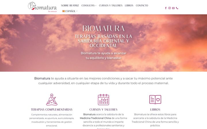 Captura de ecrã de biomatura.es