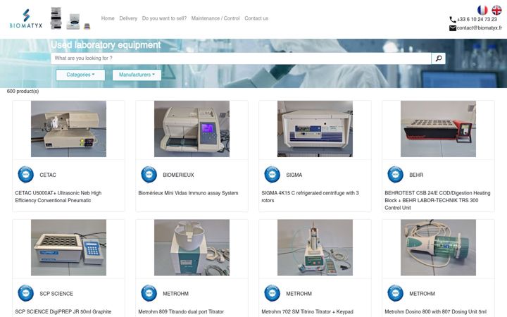 Screenshot of biomatyx.com