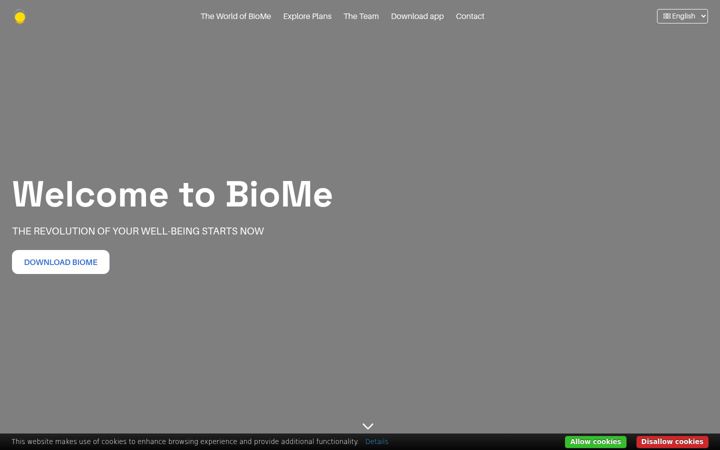 Screenshot of biome.coach