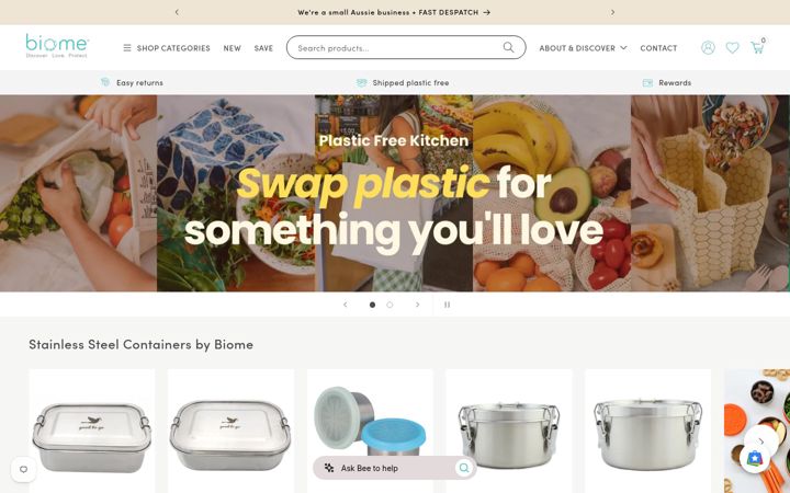 Screenshot of biome.com.au