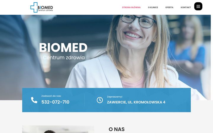 Screenshot of biomed-zawiercie.pl