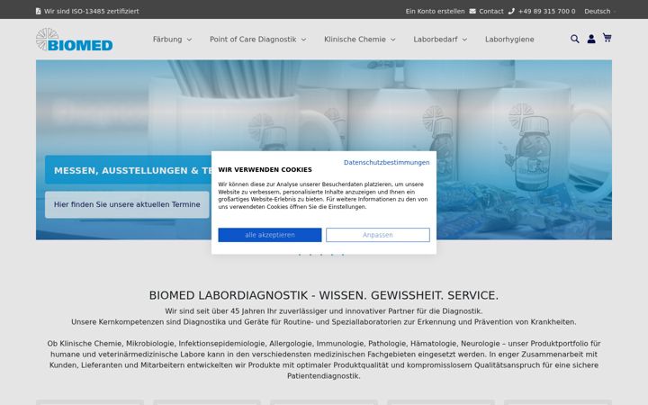 Screenshot of biomed.de