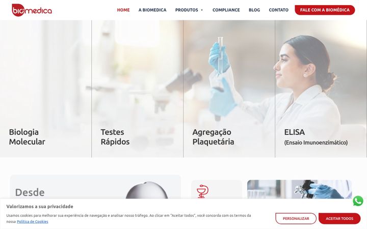 Екранна снимка на biomedica.com.br