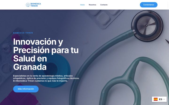Captura de ecrã de biomedicatrinon.es