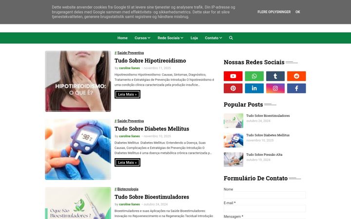 Екранна снимка на biomedicinaintegrada.com.br