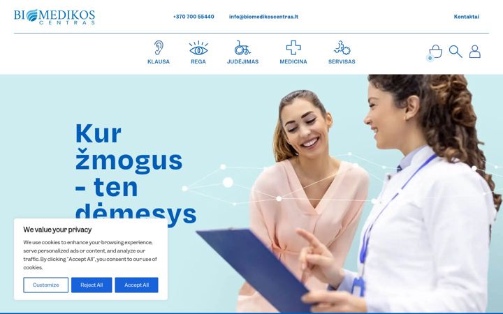 Screenshot di biomedikoscentras.lt