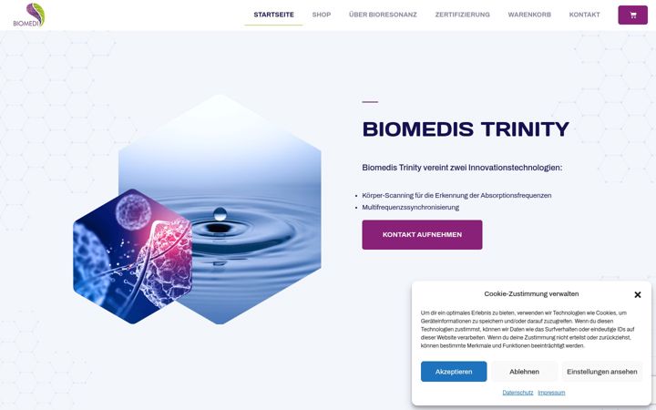 Skärmbild av biomedis-karlsruhe.de