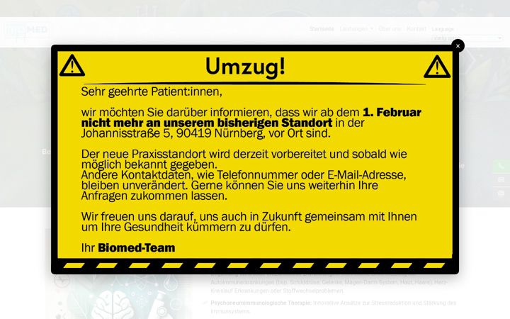 Screenshot of biomedizin-oender.de