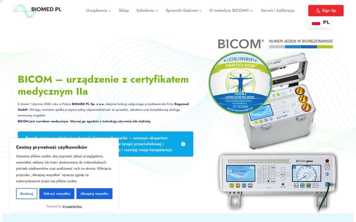 Captura de ecrã de biomedpl.pl