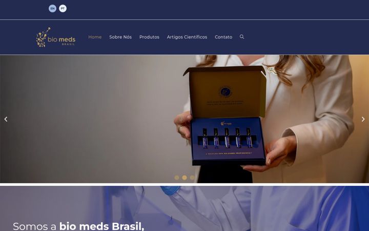 Screenshot of biomedspharma.com.br