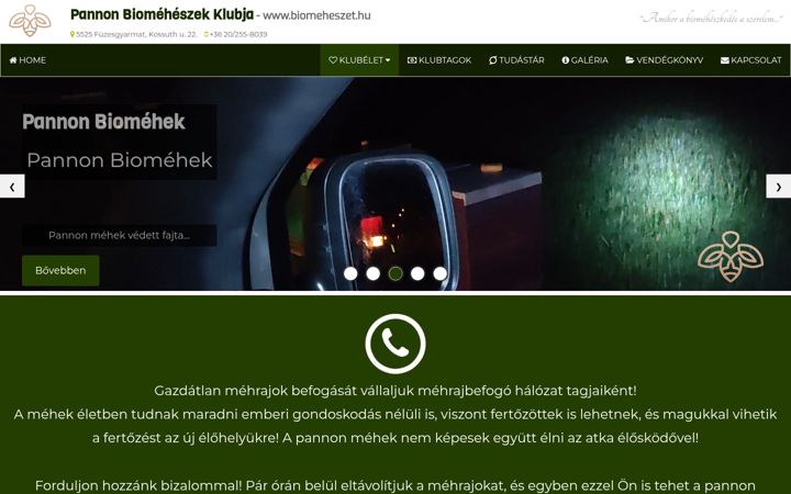 Posnetek zaslona biomeheszet.hu