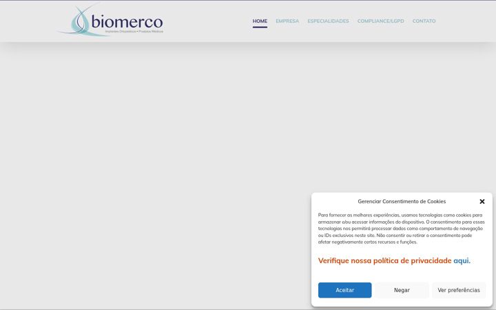 Screenshot of biomerco.com.br