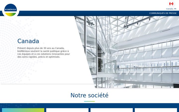 Screenshot of biomerieux.ca