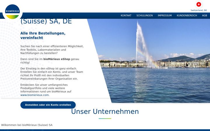 Screenshot of biomerieux.ch