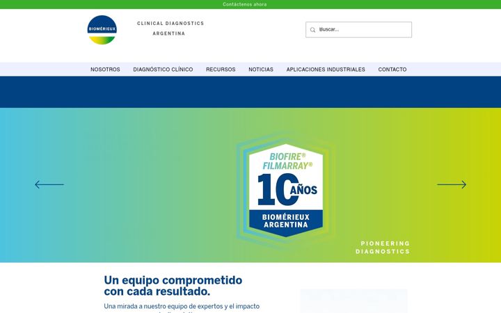 Screenshot of biomerieux.com.ar