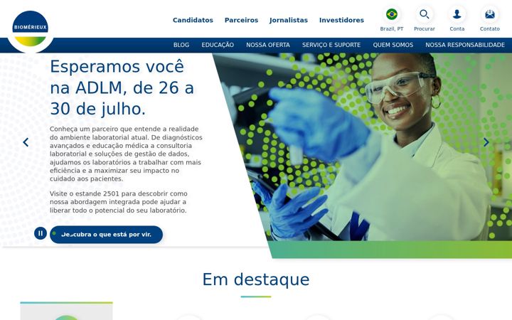 Screenshot of biomerieux.com.br