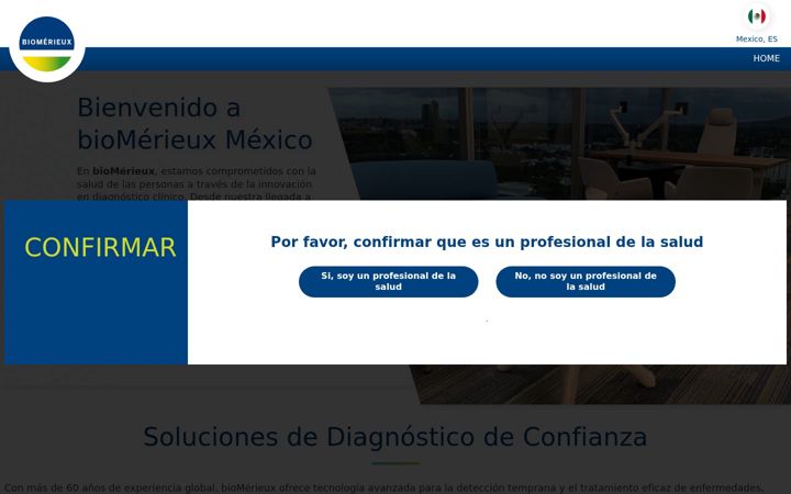 Screenshot of biomerieux.com.mx