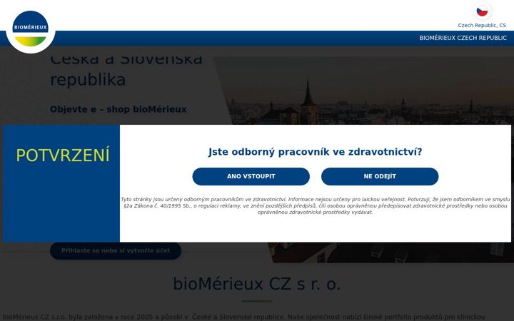 Screenshot of biomerieux.cz