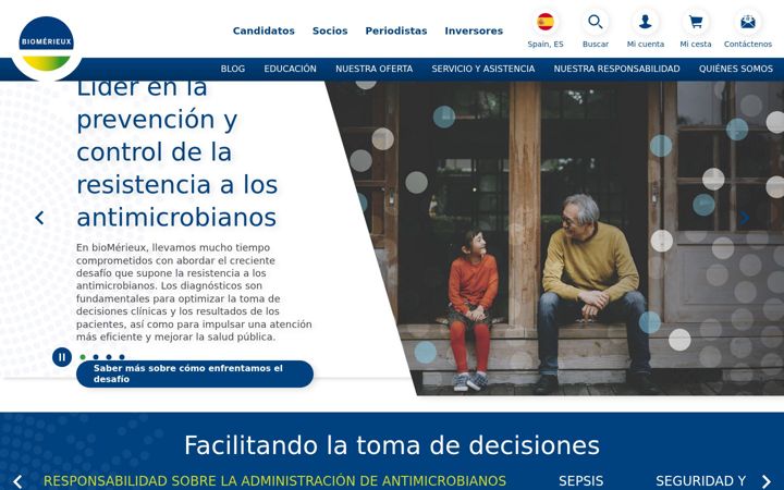 Screenshot of biomerieux.es