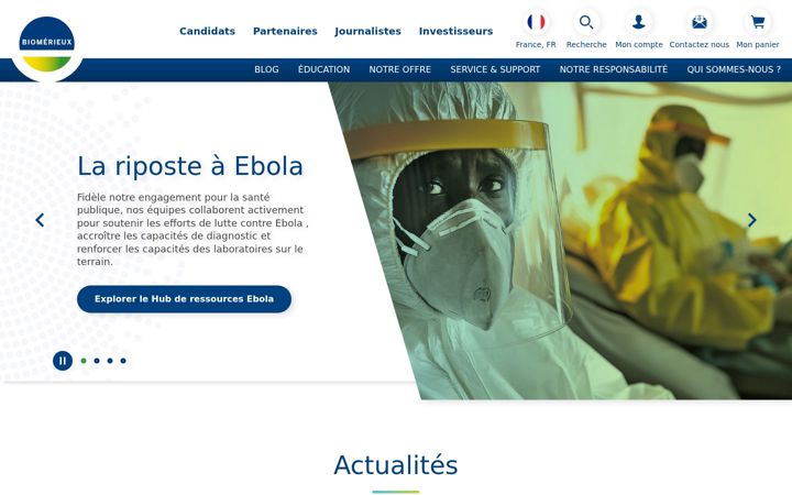 Screenshot of biomerieux.fr