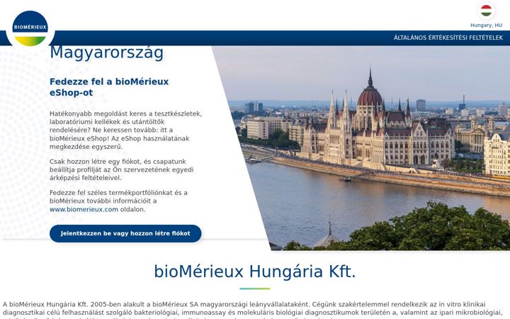 Screenshot of biomerieux.hu