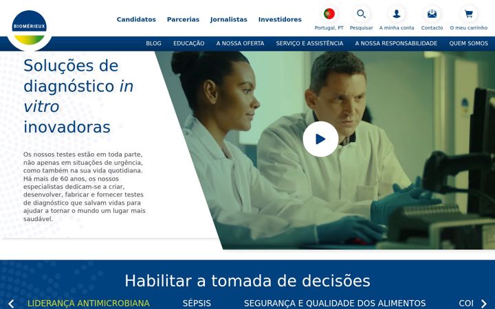 Screenshot of biomerieux.pt