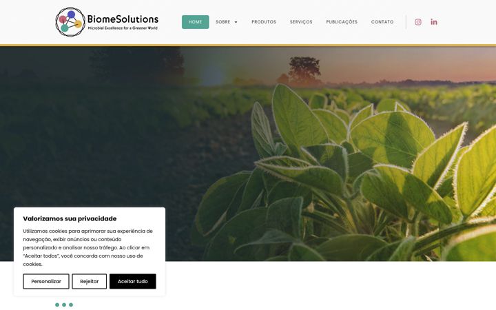 Screenshot of biomesolutions.com.br