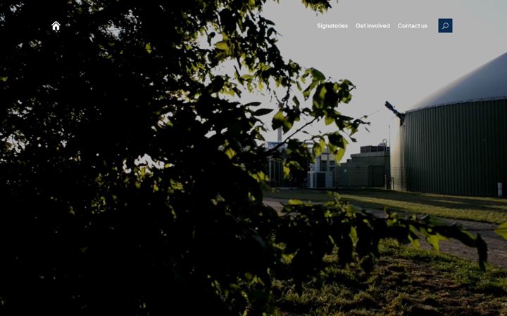 Screenshot of biomethane-offtake-declaration.eu